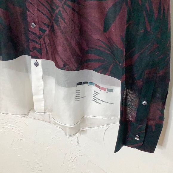 Dolce & Gabbana Gold Dark Dye Sheer Italian Button down dress shirt size 17 NWOT - Picture 13 of 16